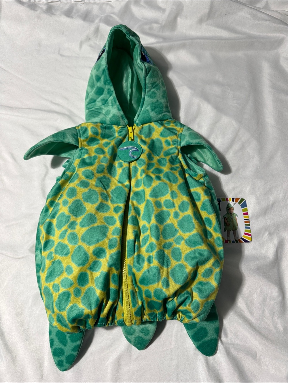 NWT Going Wild Baby Turtle Costume 18M Hooded One Piece Halloween Dress Up Comfy